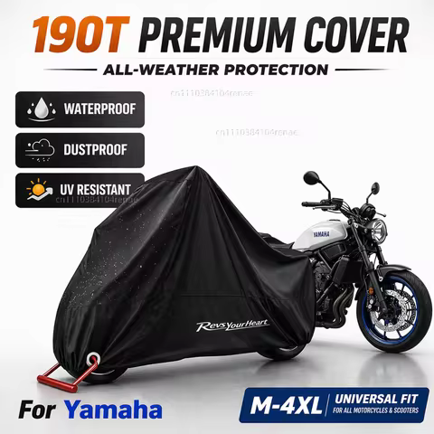 For Yamaha R1 R3 R25 Mt-09 Mt07 Fazer Fz6 Xj6 R15 Rxv YBR125 190T Motorcycle Cover Waterproof Dustpr