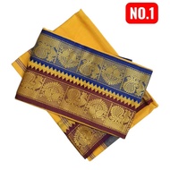8x4 Abhinav Sathyam Special Color Cotton Veshti/Dhoti with Big Design Fancy Border for Men