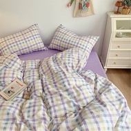 สินค้าขายดี ชุดผ้าปูที่นอนลายทูโทน มินิมอล ครบชุด 6 ชิ้น ขนาด 3.5/5/6 ฟุต พร้อมส่ง