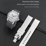 For Seiko For Omega Curved End Silicone Strap for Rolex  Arc Rubber Watch Band 18mm 20mm 22mm