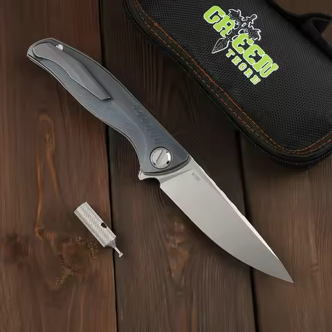 Green thorn CD F3 ns M390 blade TC4 titanium handle outdoor camping and hunting practical fruit knif