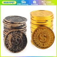 10/20pcs Plastic Pirate Coin Cross USD Pattern Kids Party Decor Fake Treasure Child Toys Party
