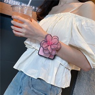 เคสโทรศัพท์มือถือแบบพับได้ลายดอกไม้สีชมพู สายรัดข้อมือ รุ่นพิเศษ สำหรับ Oppo Find N2/N3 Flip Xiaomi