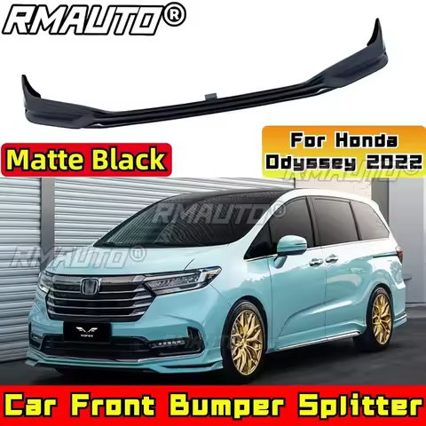 For Honda Odyssey 2022 Body Kit Front Bumper Splitter Matte Black YOFER Style Front Bumper Spoiler C