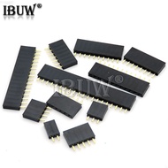 10PCS 2.54MM pitch single row female pin socket 2/3/4/5/6/7/8/9/10/11/12/13/14/40Pin PCB Connector S