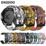 DXGDOO Sport Silicone Watchband Camouflage Strap For Garmin Fenix 7 7X 5 5X Plus 6 6X Pro 3 3HR Tactix 7 Watch Band Smartwatch Belt