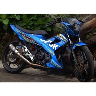 STRIPING ORI SUZUKI SATRIA F 150 FACELIFT STICKER LIS DECAL STANDAR SATRIA FU FL 2015 GP BIRU