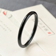 Obsidian mỏng vòng màu đen gà ngọc đẹp dải Vòng tay thời trang vòng đeo tay