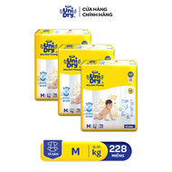 Combo 3 Tã dán UniDry Siêu khô thoáng gói Super Jumbo mới size M76/L68/XL62