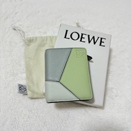 LOEWE Puzzle compact zip walle 短夾 灰燼灰/淺瓷藍色