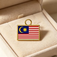 MYSHAPE Country Flag 10*6.6mm Charms Malaysia Philippines Singapore Stainless Steel Pendant Fashion 