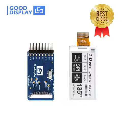 2.13 Inch E Ink Module with Epaper HAT 1.5s Fast Refresh Paper Electronic Display, GDEY0213B74 with 