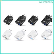 WU 65W GaN Fast Charging Adapter AC100-240V Wide Voltage Portable Wall Charger