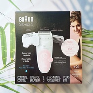 เครื่องกำจัดขนสำหรับผู้หญิง Braun® Epilator Silk-épil 5 Model 5391 แบบชาร์จไร้สาย ใช้ได้ทั้ง Wet & D