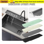 HORIZO Sink Splash Guard, Silicone Anti-slip Drain Mat, Portable Faucet Accessories 45cm Lengthen So