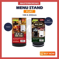 masterborong Display Menu Stand Holder Table Desktop Acrylic Restaurant Food Holder Pemegang Akrilik