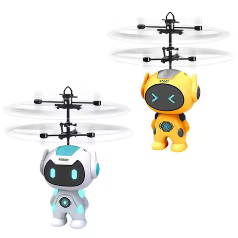 Remote Control Sensing Aircraft Robot Model Induction Flying Toys LED RC Drone USB Charging Gesture 