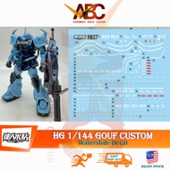 (Master) Waterslide Decal - HG 1/144 Gouf Custom (Fluorescent) MS-07B-3 Model Kit Water Sticker H027