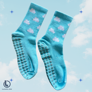 [Luckshu.bkk]  ถุงเท้ากันลื่น - รุ่น Cloudy Sky - ถุงเท้า พิลาทีส โยคะ ถุงเท้ายาว ออกกำลังกาย