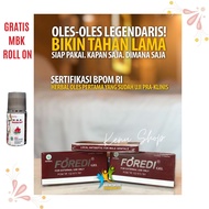 Foredi Gel Original Rekomendasi dr Boyke isi 3 sachet Obat kuat pria tahan lama GRATIS 1 MBK Roll On