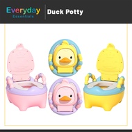 【E.E】Fun Duck Design Potty With Handle Good Quality Suitable for 1-7 Years Old Easy To Move And Stor