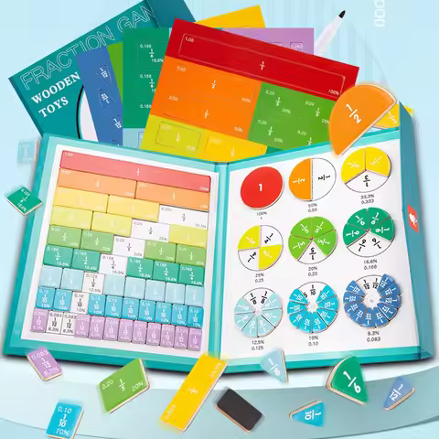 Magnetic Fraction Learning Nuclear Denominator Cognition Addition and Subtraction Operation Demonstr