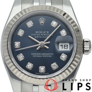 勞力士 Datejust 26 女士腕錶 Jubilee 10P 鑲鑽 Datejust 26 179174G(M) K18WG/SS 女士腕錶 藍色拋光 2008 年 極佳成色 [二手]