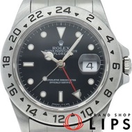 二手勞力士探險家型 II 氚夜光單扣男士腕錶，型號 16570(T)，不鏽鋼材質，黑色錶殼，拋光處理，1996 年產，成色極佳，附原廠錶盒和保固卡。