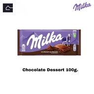 Milka Alpine Chocolate Dessert มิลก้า รสช็อกโกแลตดิสเสิร์ท ขนาด 100 กรัม(g.)BBE: 01/08/2025