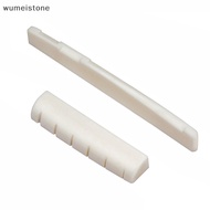 wumeistone String Guitar Bone Guitar Bridge Pins Saddle Nut Ivory Acoustic Guitar Bridge Pin Cattle lp Tailpiece Tremolo New