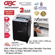 GBC CS50-59 Large Office Paper Shredder Non-Stop Heavy Duty A3 (Strip Cut) - 55 sheets 165 liters