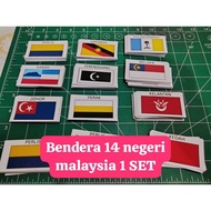 Bendera 14 negeri malaysia 1 set (glossy paper)