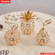Crystal Nanas Pear Apple Pajangan Mewah Swarlovsky Pir/Nanas/Apel Ornamen Kristal Buah