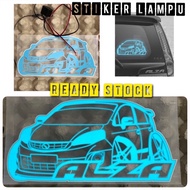 alza stiker cermin lampu join lampu brek atau malam