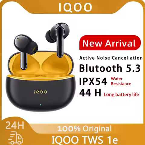 VIVO iQOO TWS 1e Wireless Earphone Active Noise Reduction Bluetooth Mic Earbuds 44H Long Battery Lif