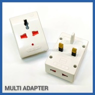 13A Universal Multi Adaptor Plug With Neon