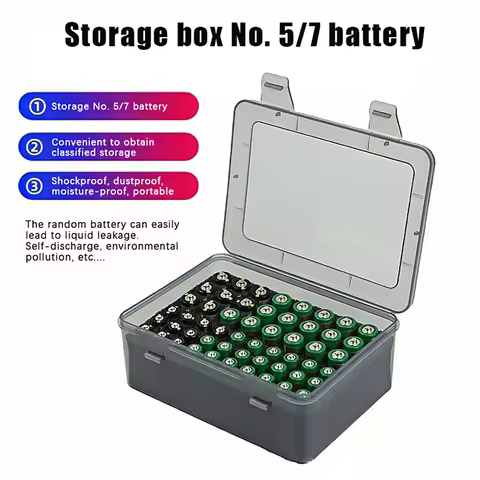 ●Battery Storage Organizer Holder Holds 54 AA AAA Batteries,Battery Box Case Garage Container,Home D
