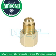 ⚠️100% COPPER HEAVY DUTY⚠️ ADAPTER R134A (F 1/2" X M 1/4") adator adaptor gas ton big to small