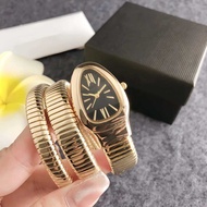BV Snake Watch Baojia Gilt Snake Shadow Watch Fashion Creative Snake-Shaped Two-Circle Steel Band Fe
