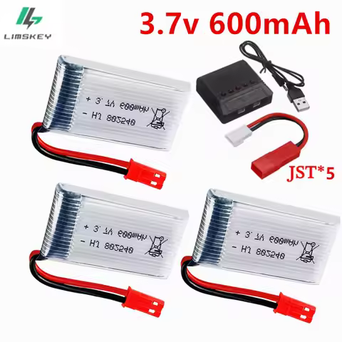 3.7V 600mAh 802540 Lipo Battery For 1315S HJ819 HJ818 509W DFDF161 X400 X500 X800 RC Quadcopter 3.7 