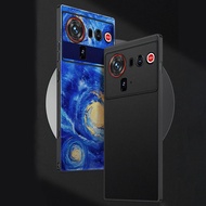 For Nubia Z80 Ultra Case Z80Ultra Plain Leather Hard Back Cover For Nubia Z 80 Ultra Vegan Cases