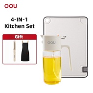 OOU 4-in-1 Kitchen Set 550ml Pour&Spray Oil Bottle + M1 Cutting Board + Peeler +Apron