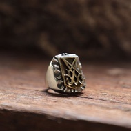 明星戒指男士銀撒旦