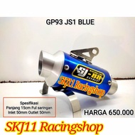 Slincer Silincer Knalpot Racing SJ88 GP93 JS1 Blue 15 cm In out 50 mm