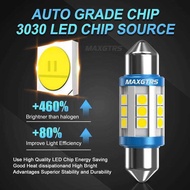 2X Festoon C5w C10w 3030 Chip Bulb Caus 31Mm/36Mm/39Mm/41Mm Car LED Lamp Interior Dome Reading