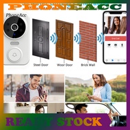 Wireless Doorbell with Two-way Intercom Weatherproof Wireless Doorbell Wireless Video Doorbell Camera with Night Vision and Real-time Monitoring for Home Security Wifi