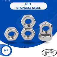 M4 STAINLESS STEEL 304 NUT NUT AND BOLT - 7MM KEY