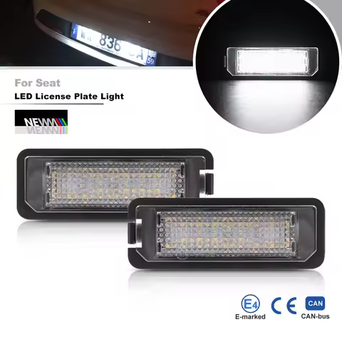 For Seat Ibiza IV 6J V Leon 2 1P 3 5F Altea XL Van 5P Exeo 3R5 3R9 LED License Plate Lamp Canbus Rea