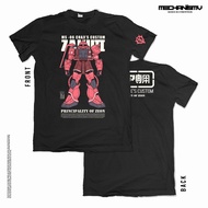 NOW เสื้อยืดผ้าฝ้ายพิมพ์ลายแฟชั่น [ Gundam ] เสื้อยืด พิมพ์ลายกราฟฟิค ZAKU II CHARS ถึง 5XL SIZE:S-5XL