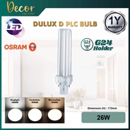 OSRAM Dulux D PLC Bulb 18W / 26W PLC Bulb Lumen 1200 1700 Coolwhite Warmwhite Daylight